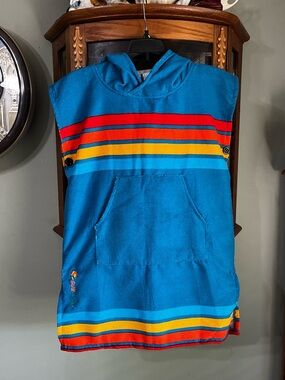 NWT Sun Cube Vintage Style Terry Cloth Hooded Sun Cover Up Beach Pool Small